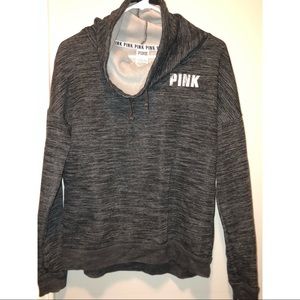 Pink Cowl Neck Hoodie